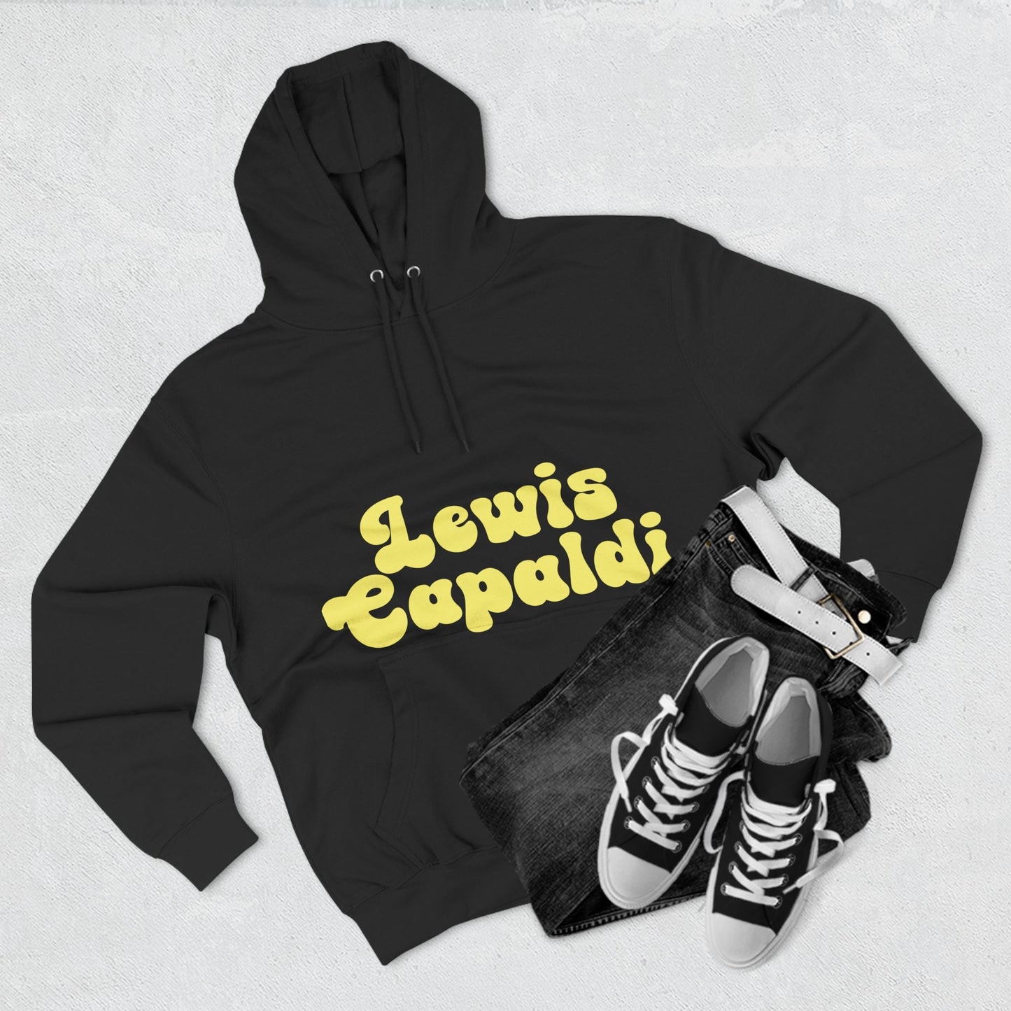 Lewis Capaldi Three-Panel Fleece Hoodie - Writing