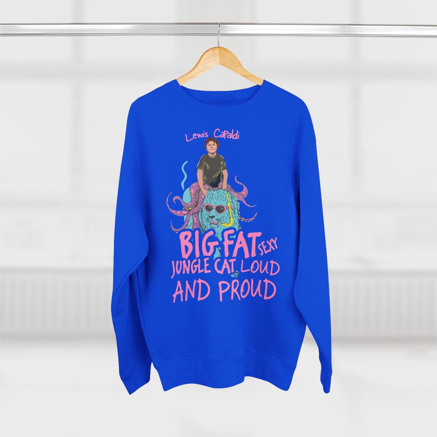 Lewis Capaldi Unisex Crewneck Sweatshirt - Big Fat Sexy Jungle Cats