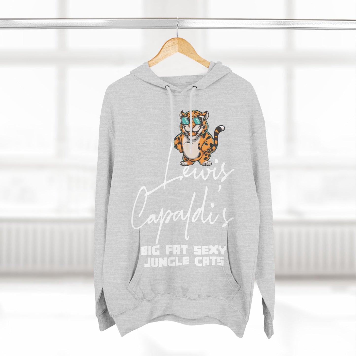 Lewis Capaldi Three-Panel Fleece Hoodie - Big Fat Sexy Jungle Cats - Hoodie