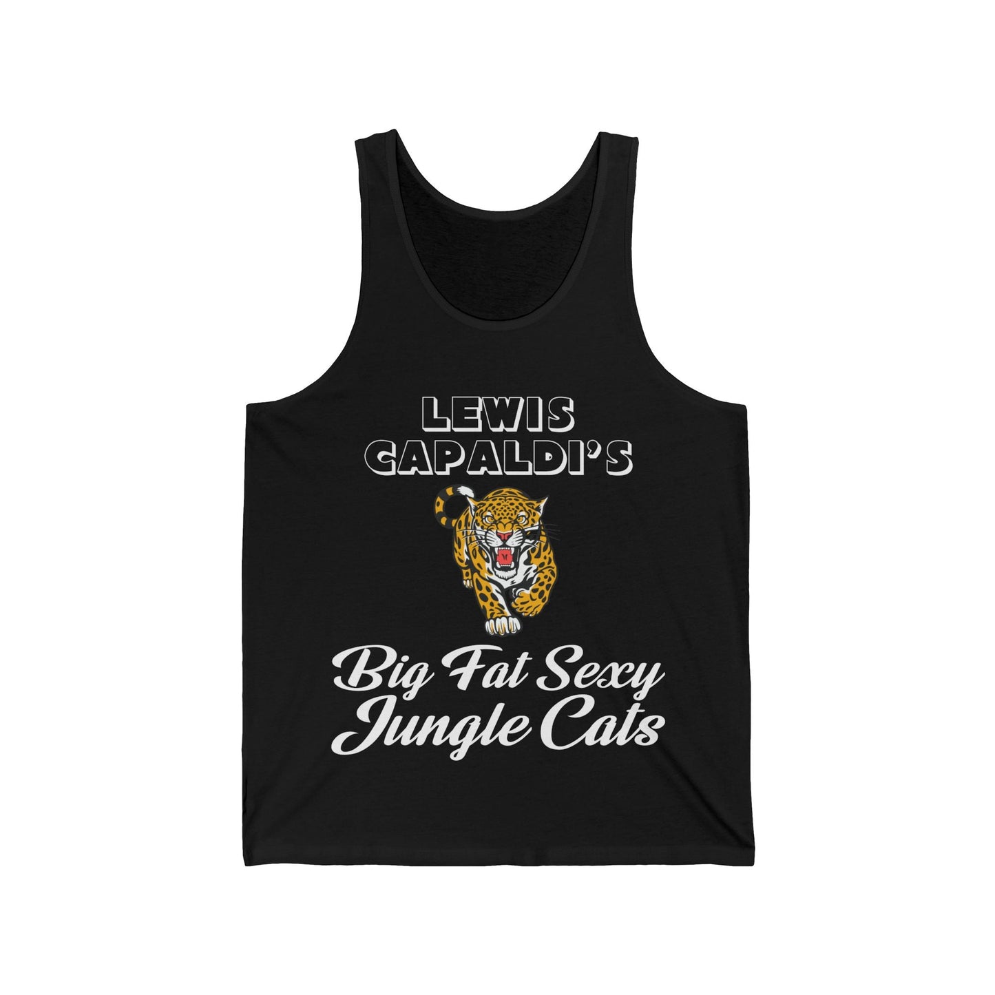 Lewis Capaldi Unisex Jersey Tank Top - Big Fat Sexy jungle cats