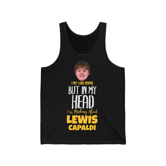 Lewis Capaldi Unisex Jersey Tank - I may look normal