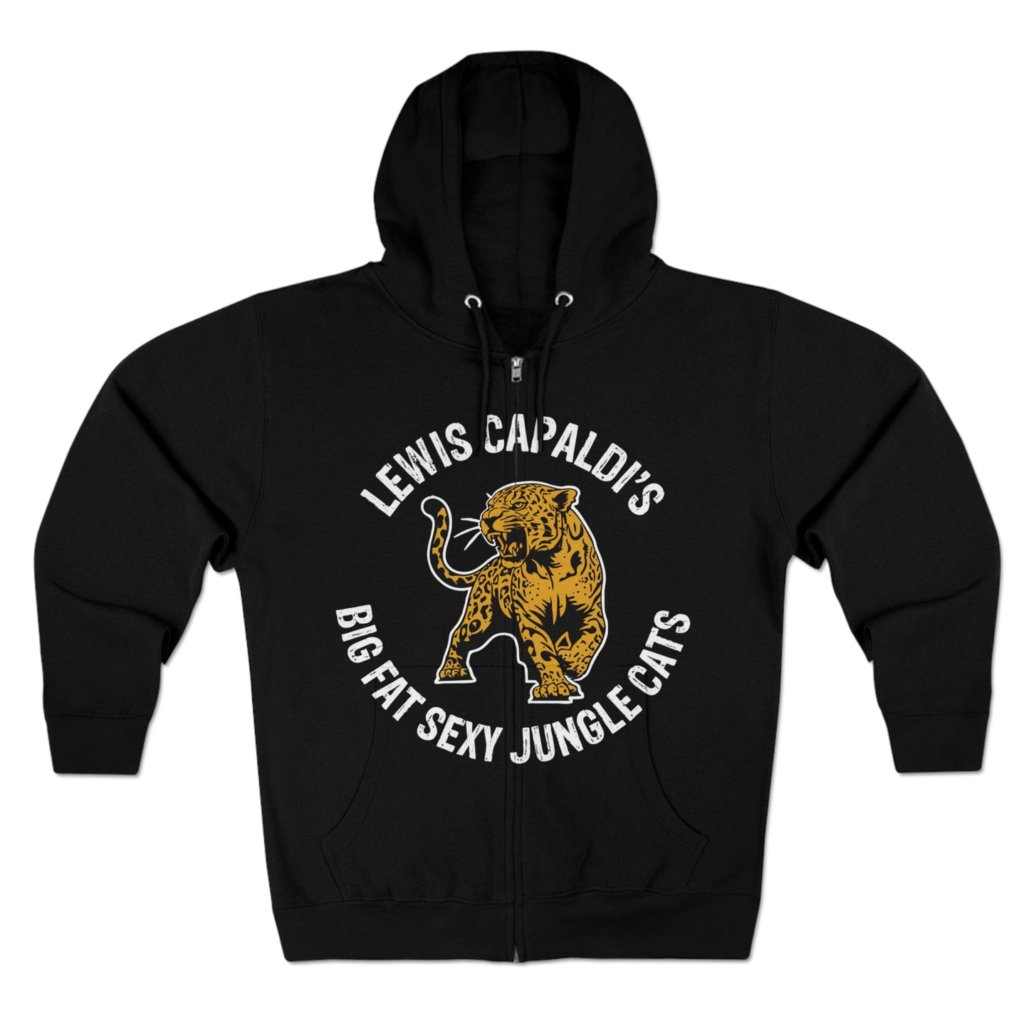 Lewis Capaldi Unisex Zip Hoodie - Big Fat Sexy Jungle Cats