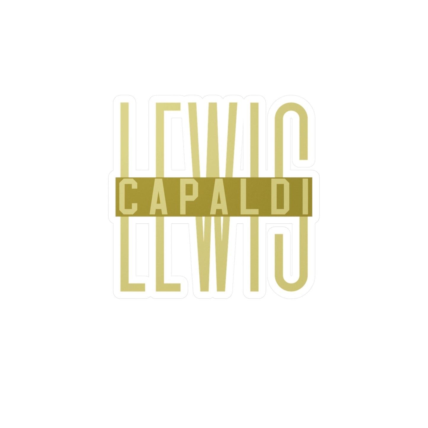 Lewis Capaldi Kiss-Cut Vinyl Stickers - Writing