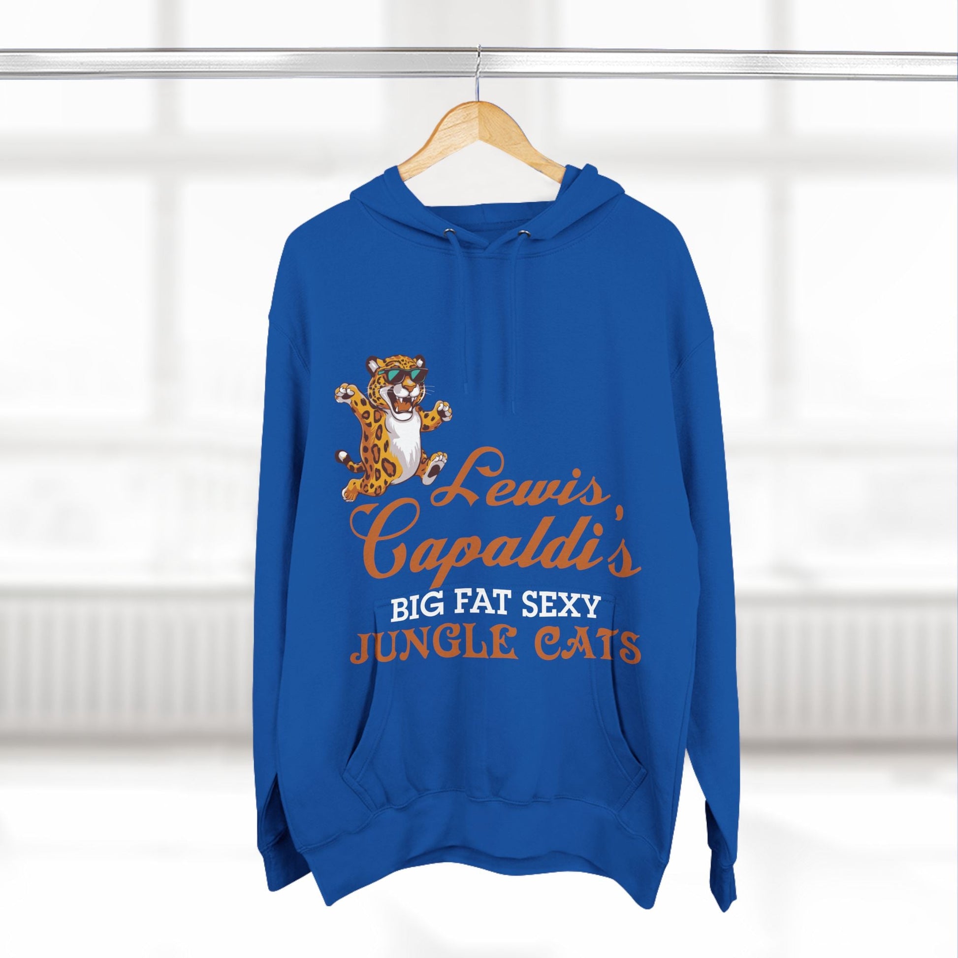 Lewis Capaldi Three-Panel Fleece Hoodie - Big Fat Sexy Jungle Cats - Hoodie