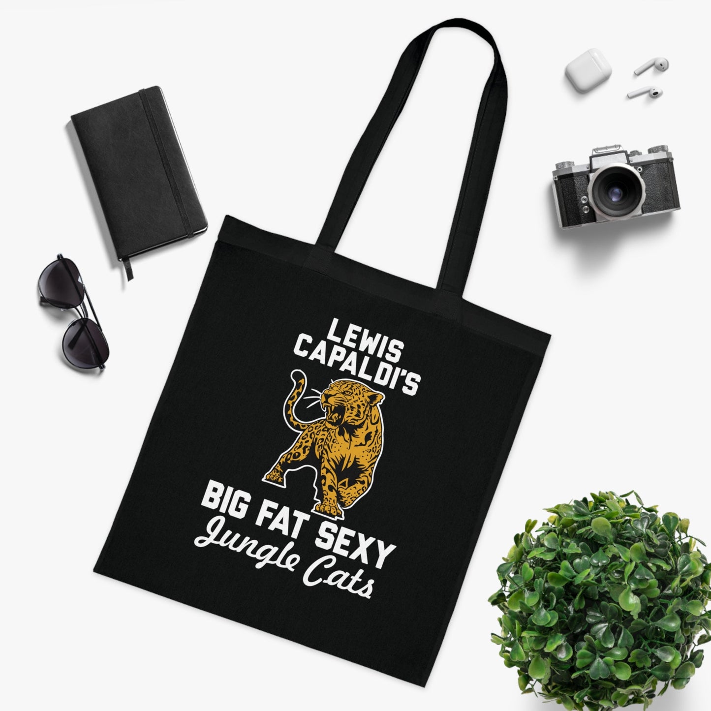 Lewis Capaldi Cotton Tote Bag - Big Fat Sexy Jungle Cats