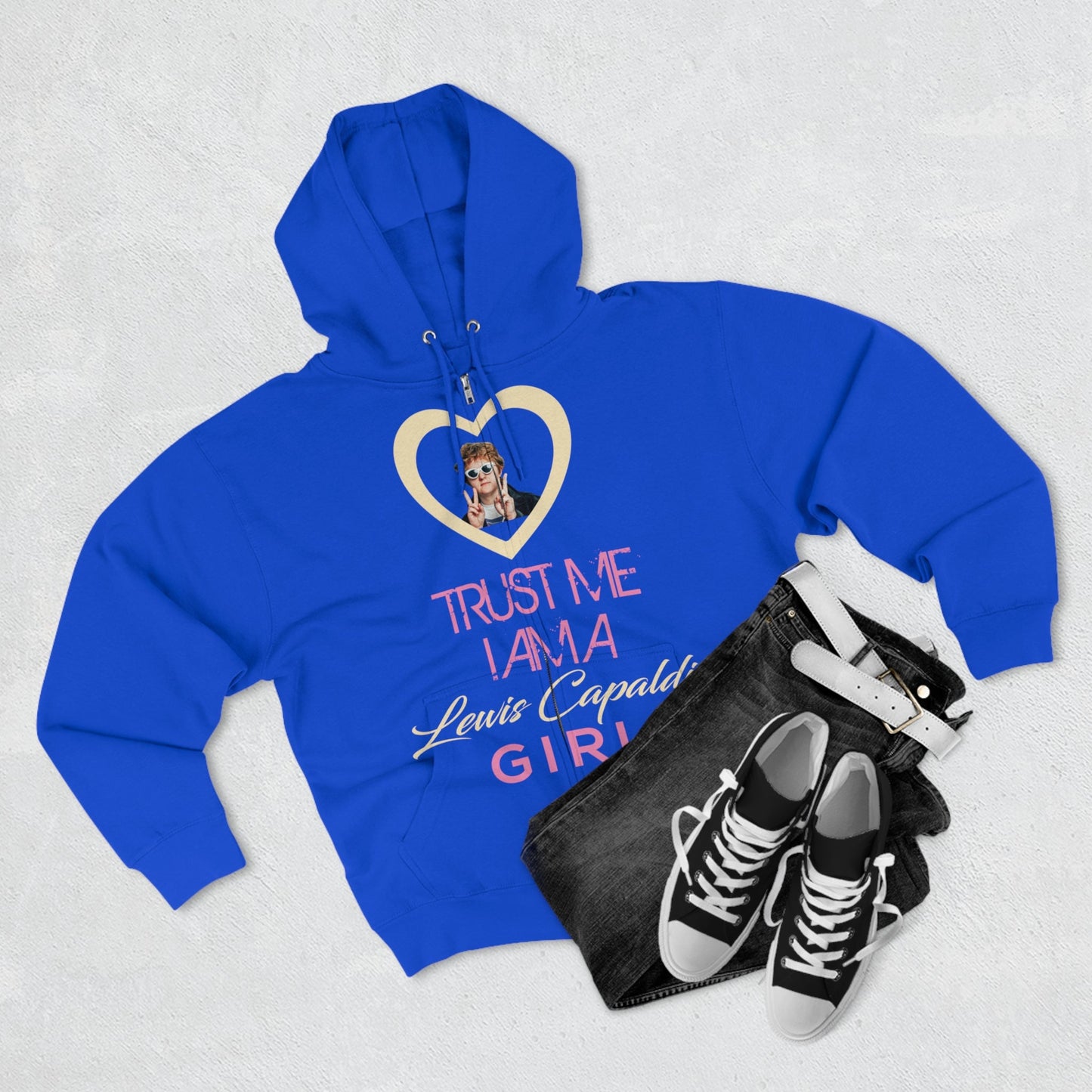 Lewis Capaldi Unisex Zip Hoodie - Trust me I am a Lewis Capaldi Girl