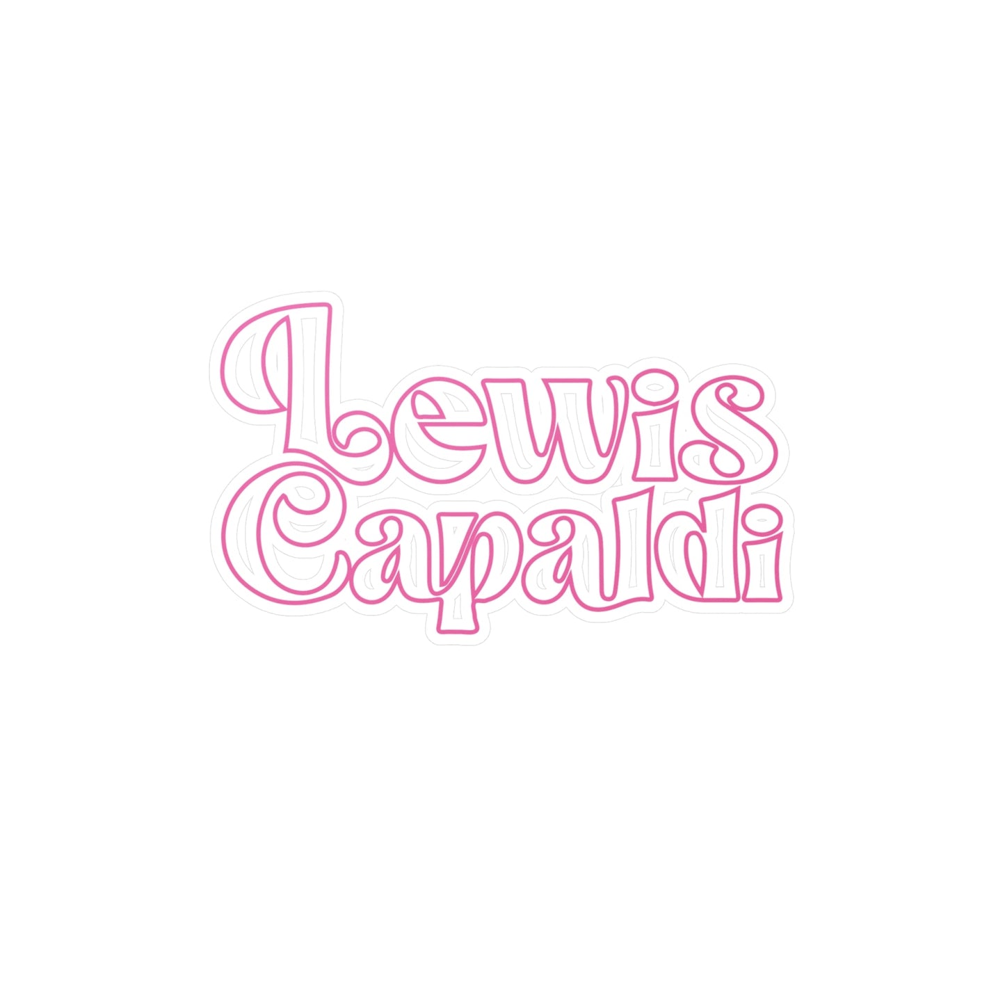 Lewis Capaldi Kiss-Cut Vinyl Stickers - Writing