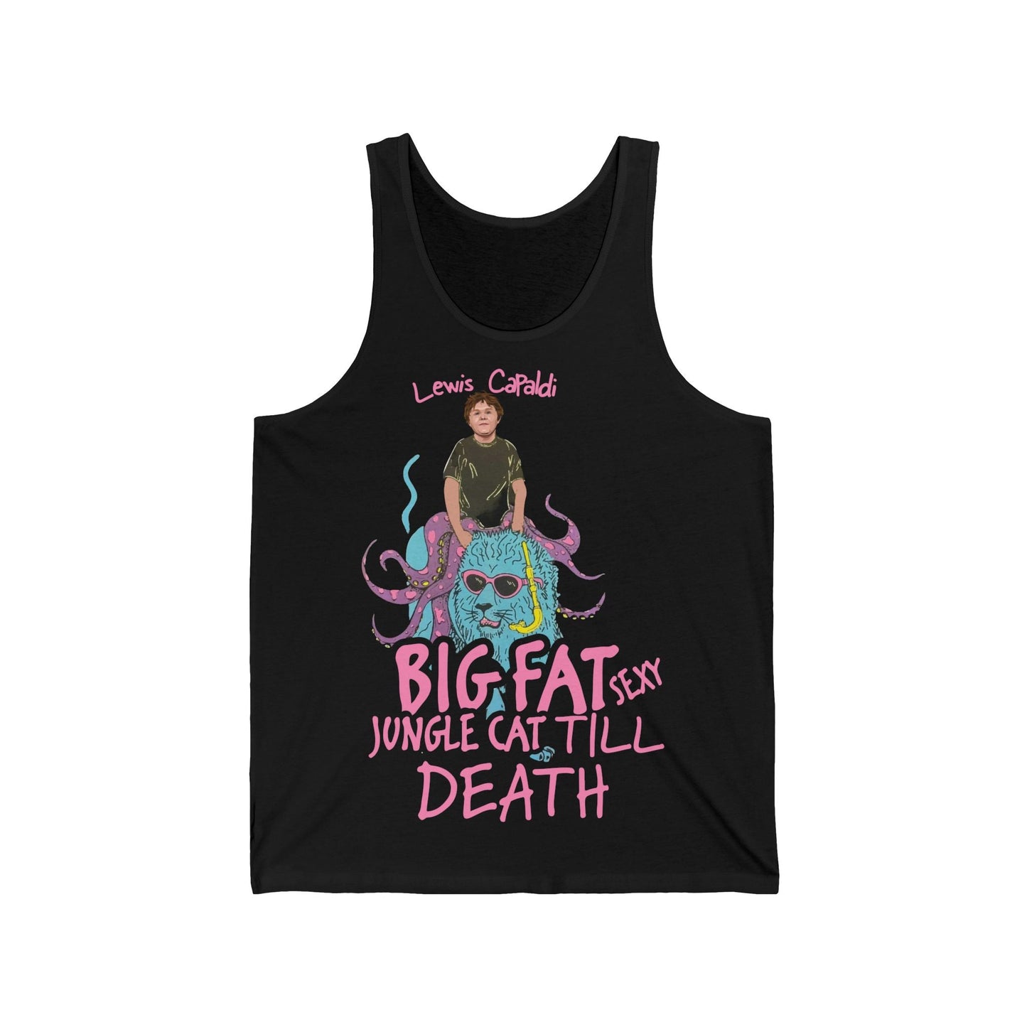 Lewis Capaldi Unisex Jersey Tank Top - Big Fat Sexy jungle cats