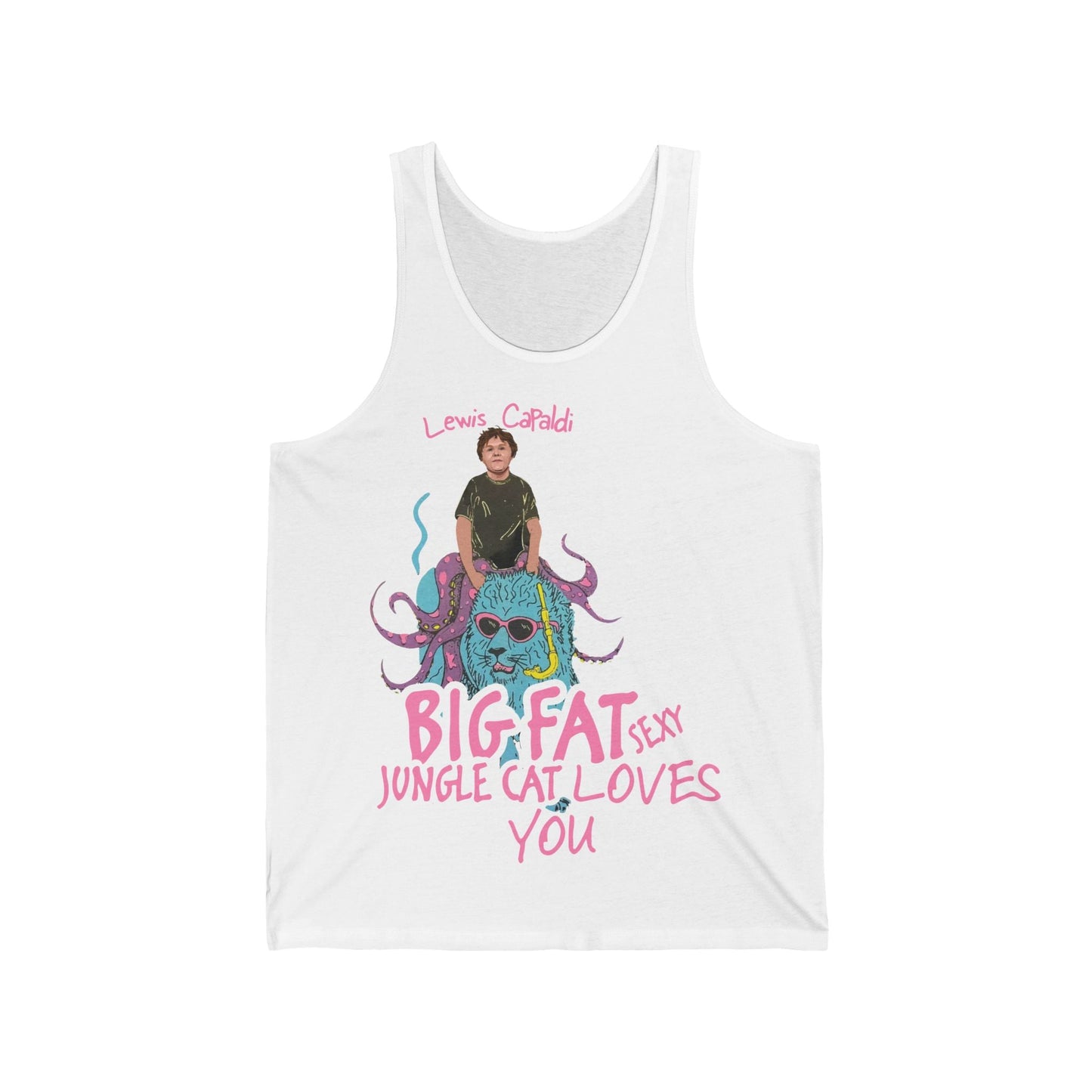 Lewis Capaldi Unisex Jersey Tank Top  - Big Fat Sexy jungle cats