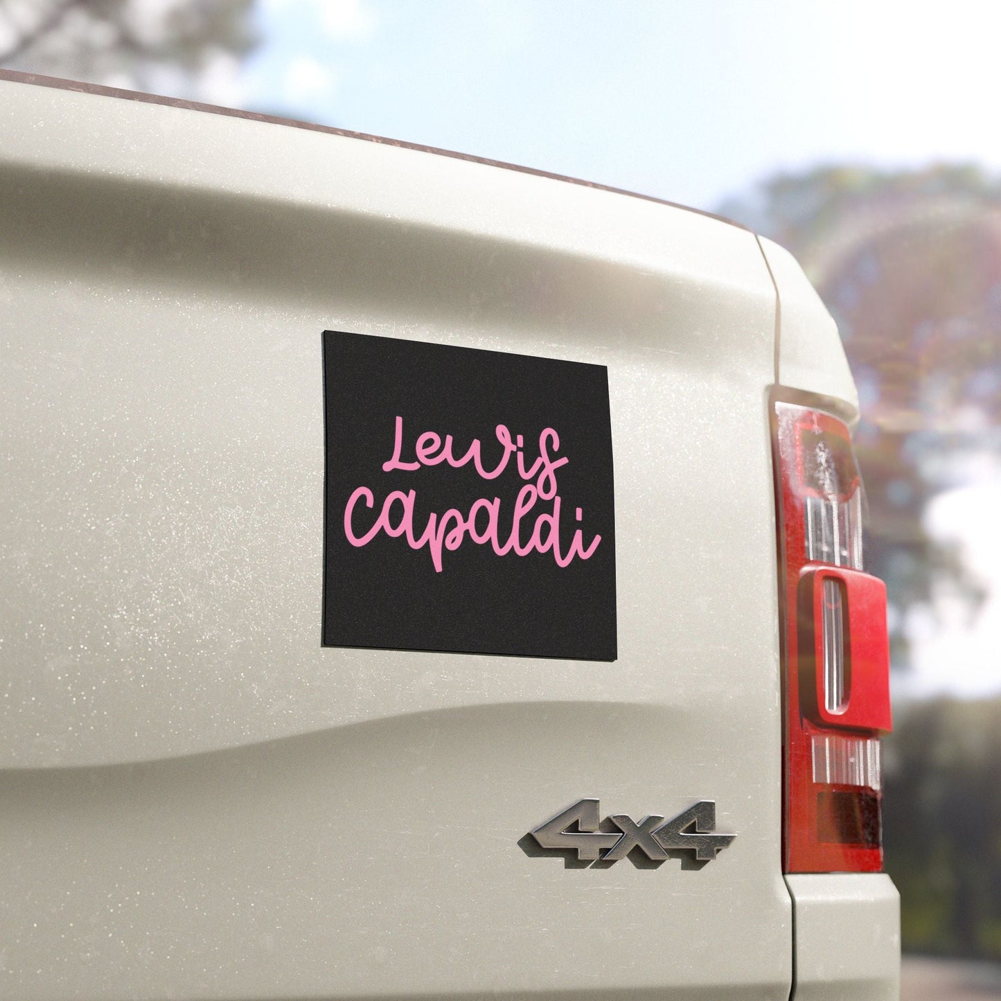 Lewis Capaldi Car Magnet - Writing