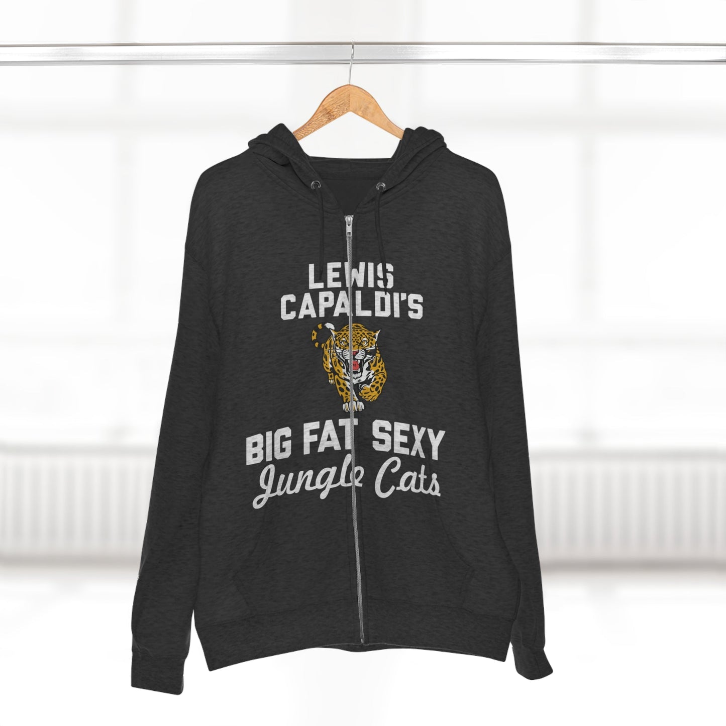 Lewis Capaldi Unisex Zip Hoodie - Big Fat Sexy Jungle Cats