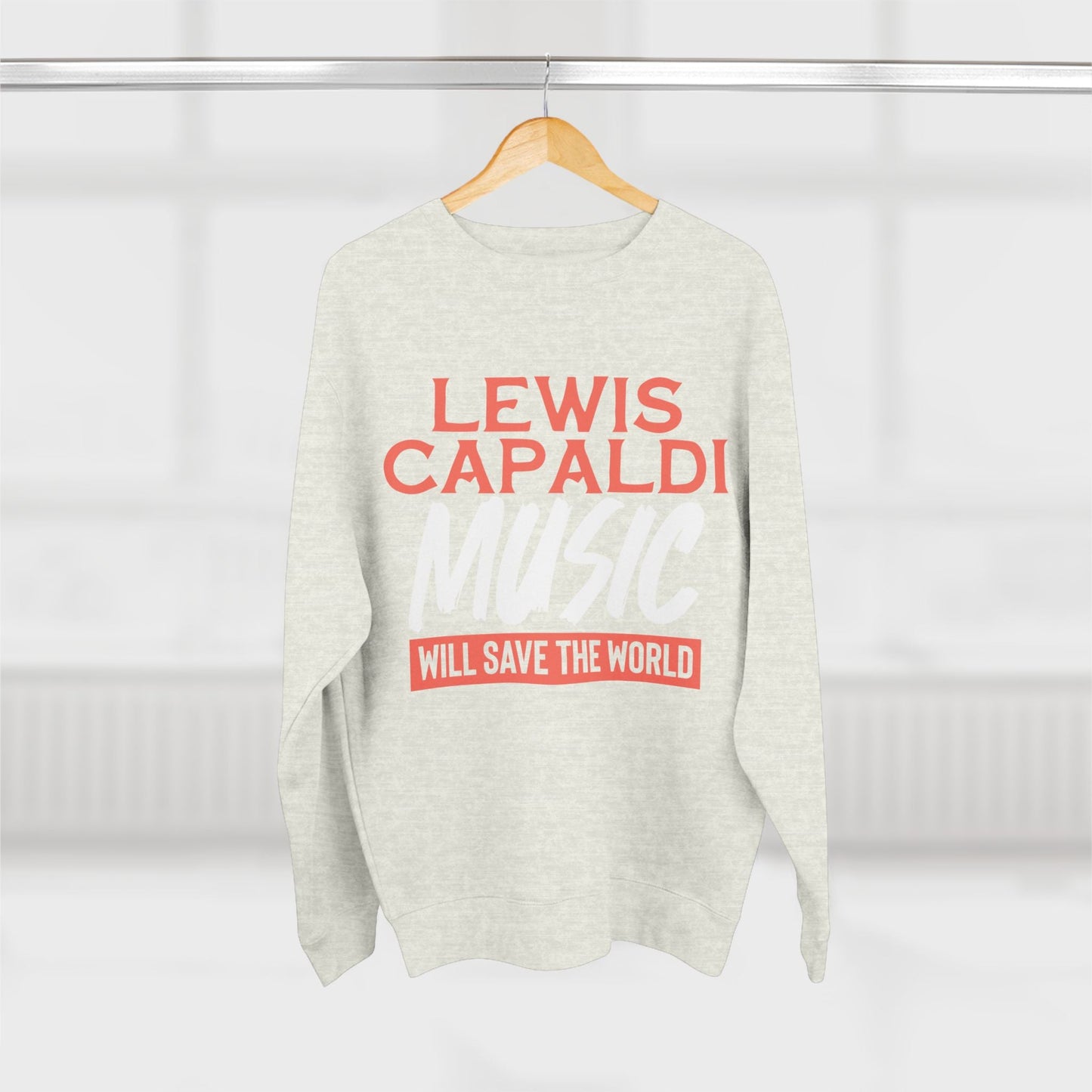 Lewis Capaldi Unisex Crewneck Sweatshirt - Lewis Capaldi music will save the world