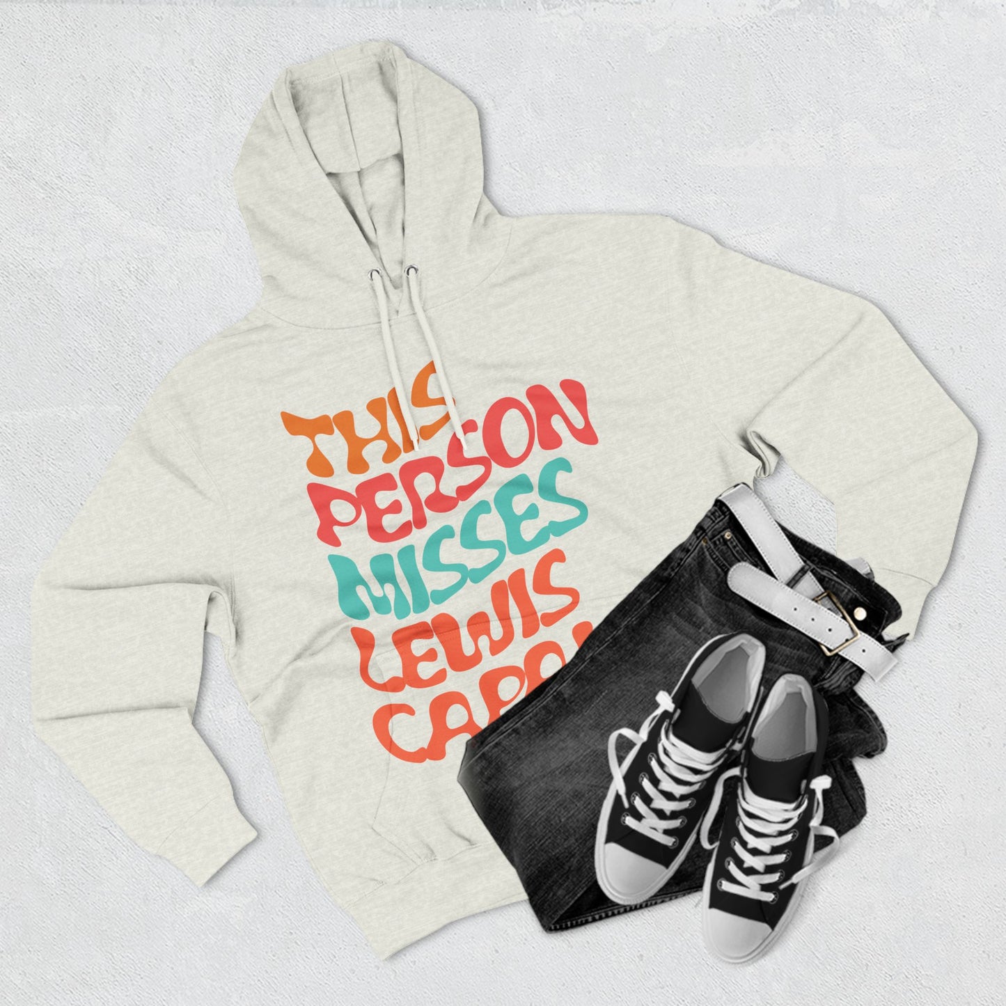 Lewis Capaldi Three-Panel Fleece Hoodie - This Person Misses Lewis Capaldi