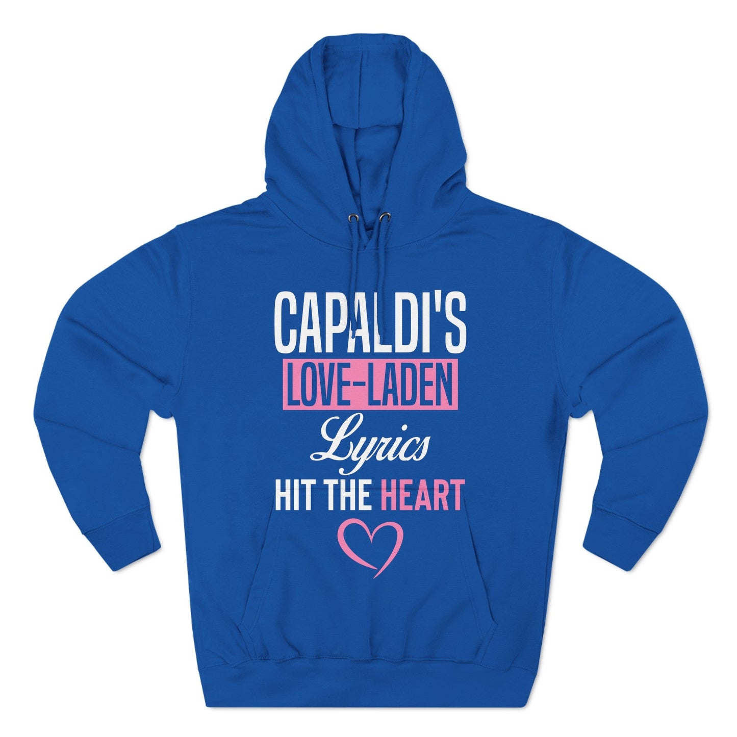 Lewis Capaldi Three-Panel Fleece Hoodie - Capaldi's love Laden lyrics