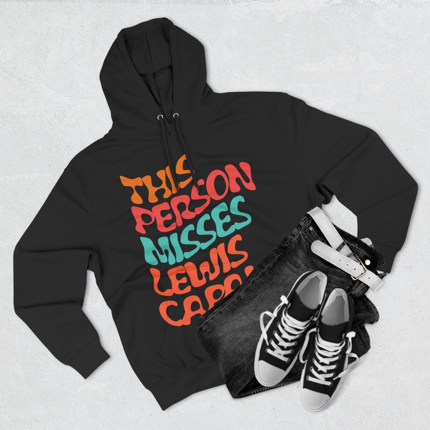 Lewis Capaldi Three-Panel Fleece Hoodie - This Person Misses Lewis Capaldi