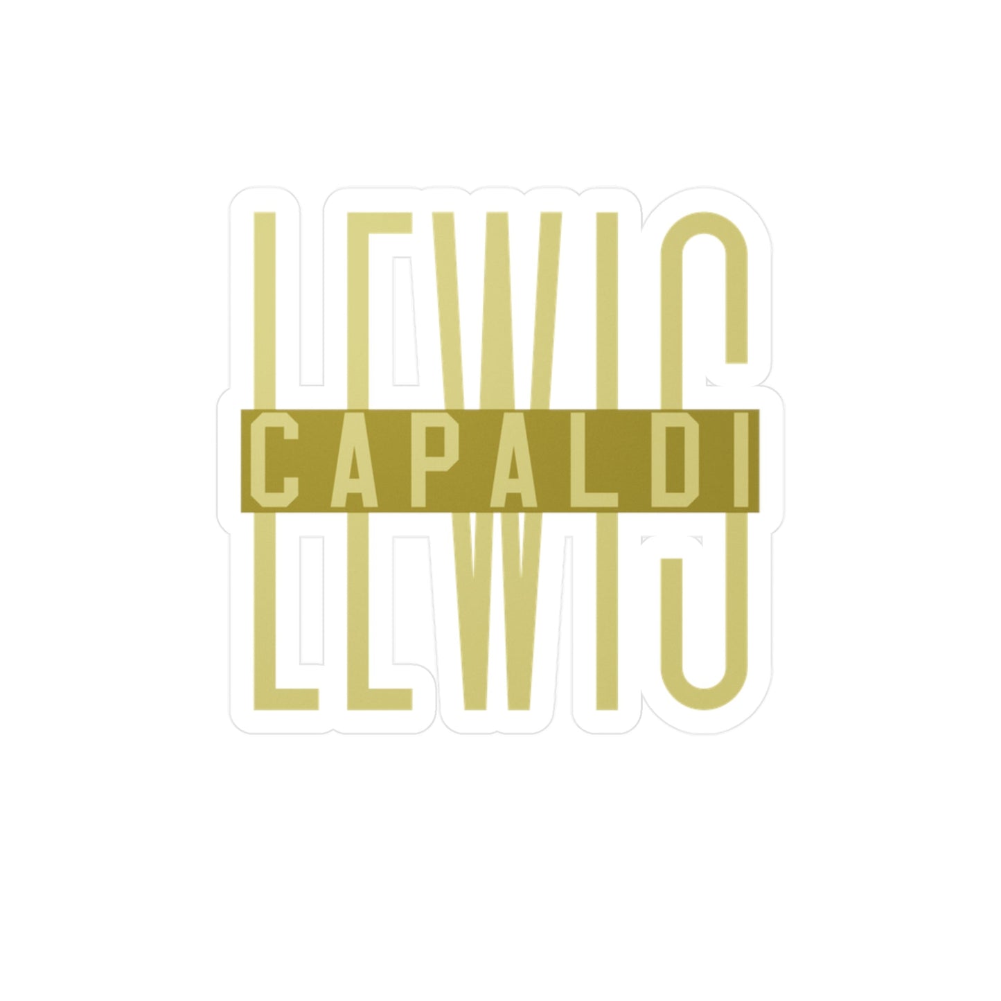 Lewis Capaldi Kiss-Cut Vinyl Stickers - Writing