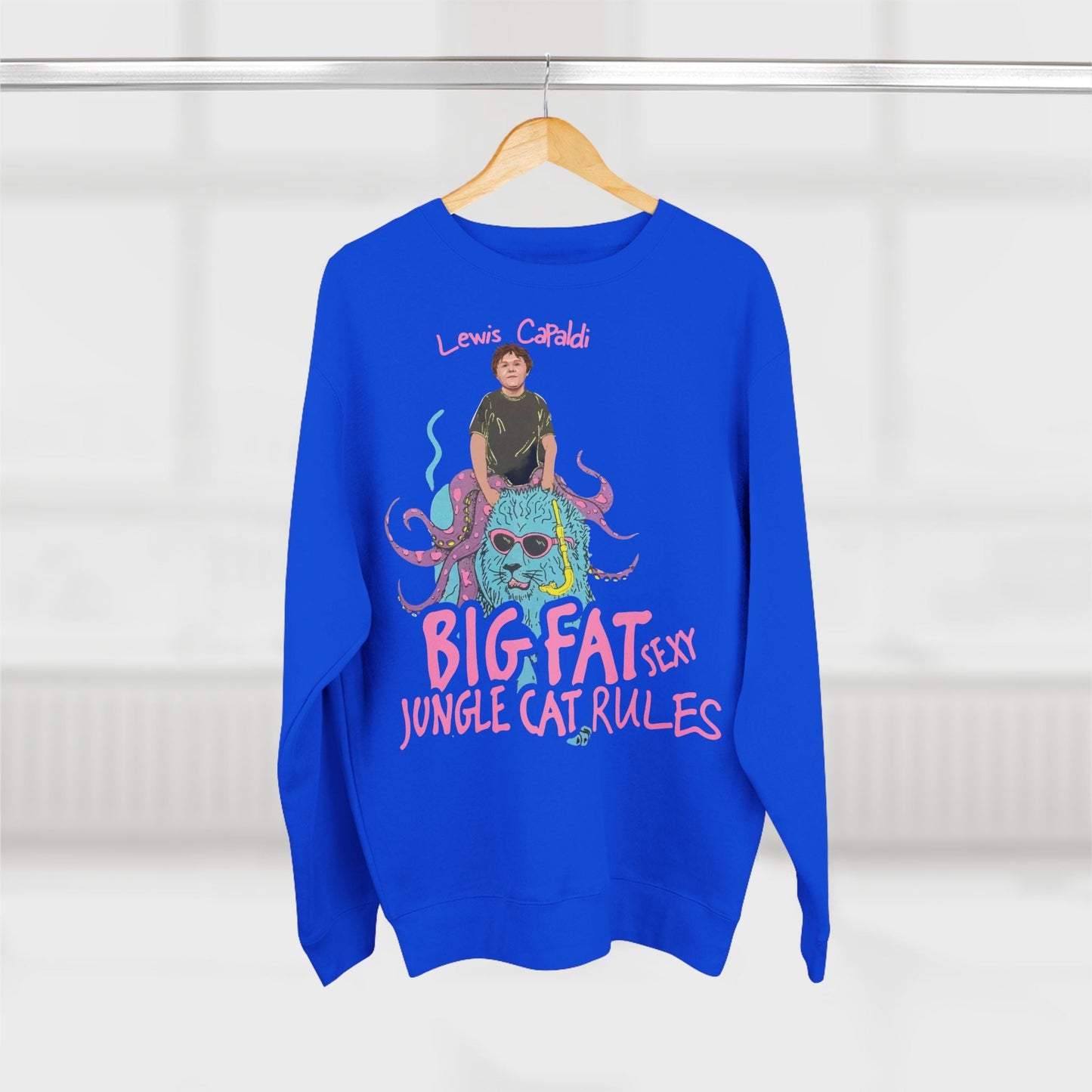 Lewis Capaldi Unisex Crewneck Sweatshirt - Big Fat Sexy Jungle Cats