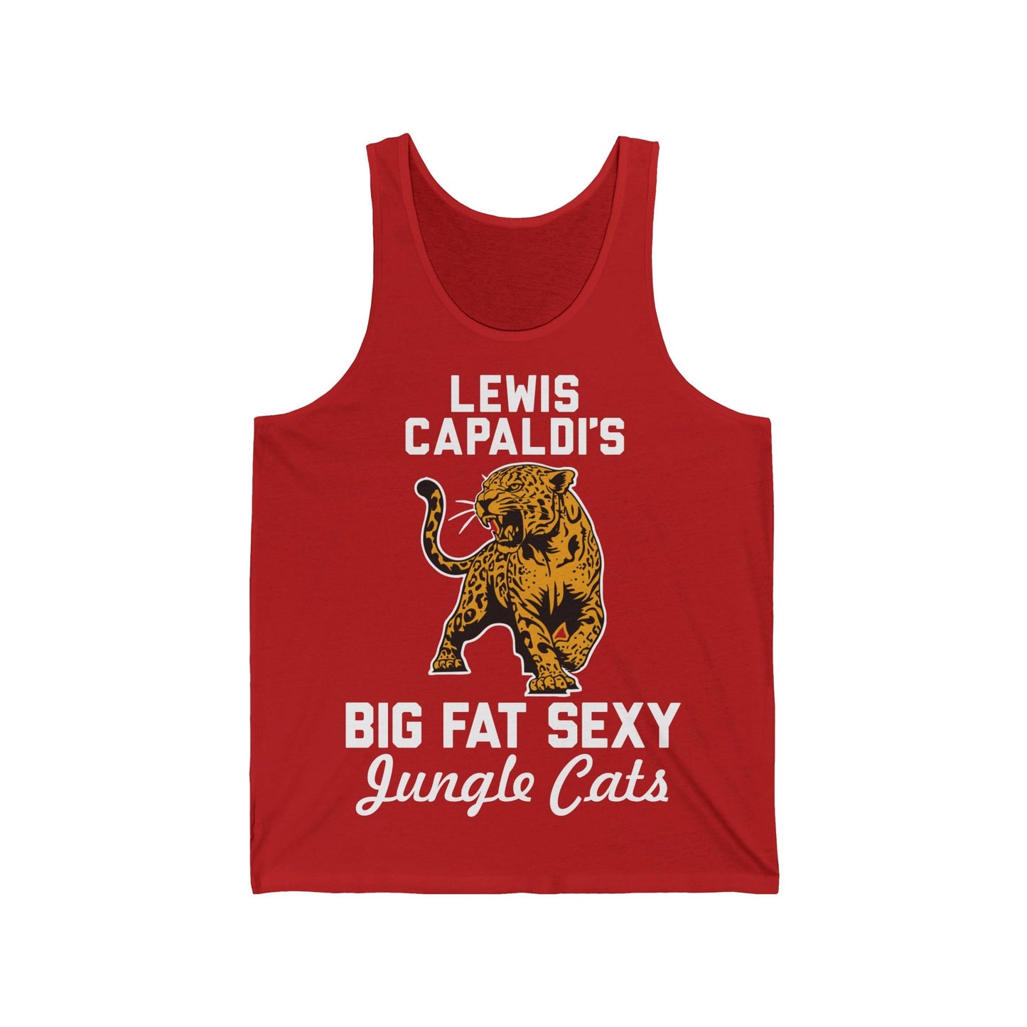 Lewis Capaldi Unisex Jersey Tank Top - Big Fat Sexy jungle cats