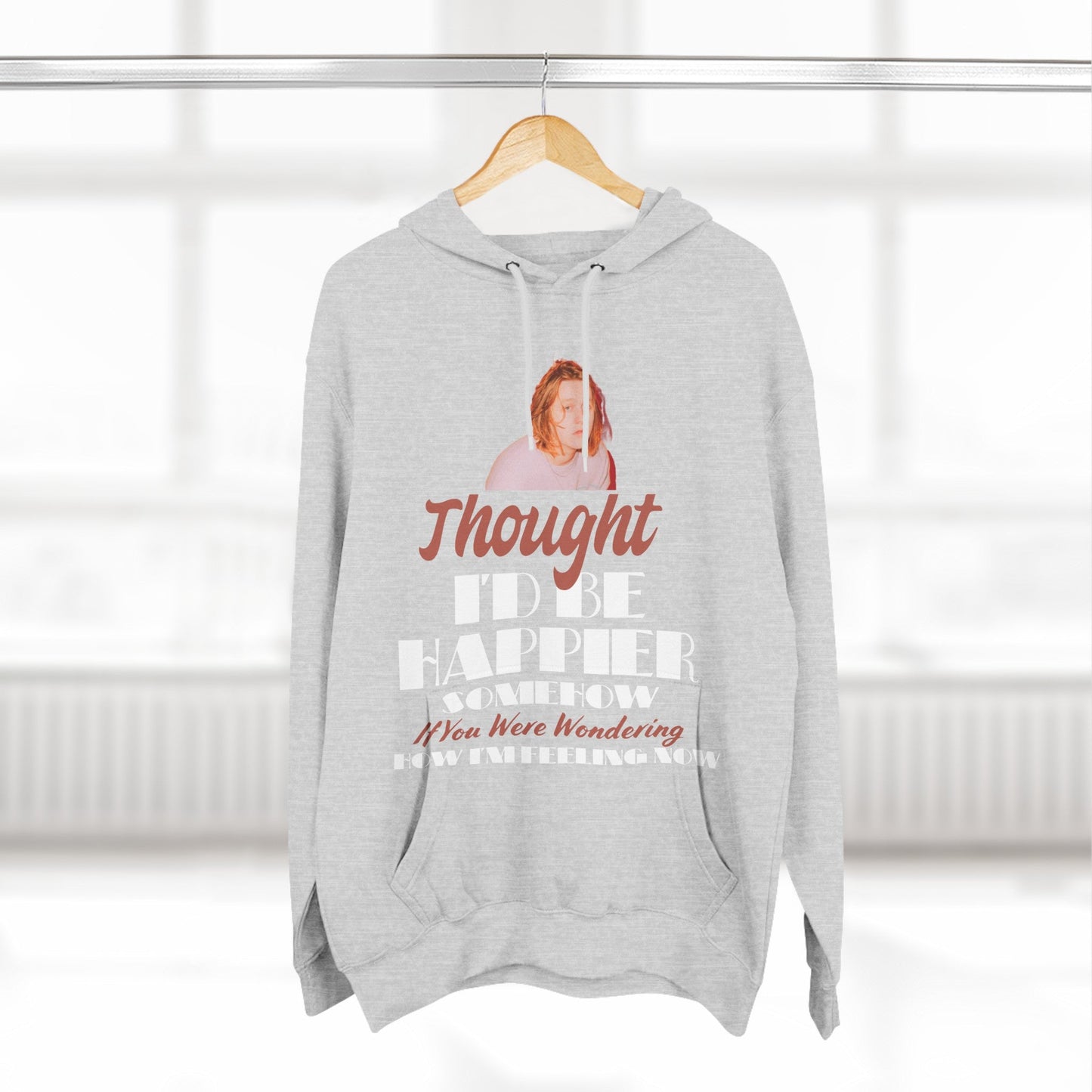 Lewis Capaldi Three-Panel Fleece Hoodie - Thought I'd be happier somehow