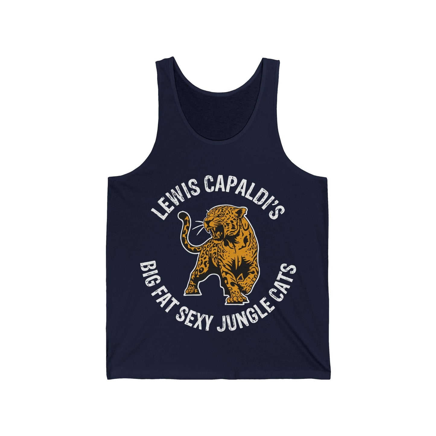 Lewis Capaldi Unisex Jersey Tank Top - Big Fat Sexy jungle cats