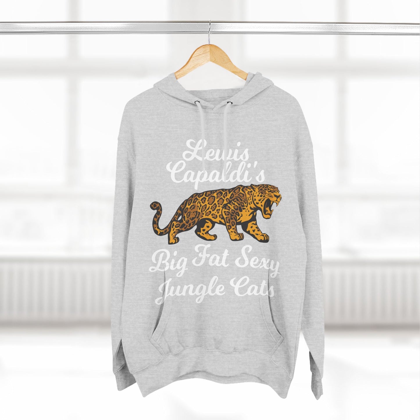 Lewis Capaldi Three-Panel Fleece Hoodie - Big Fat Sexy Jungle Cats