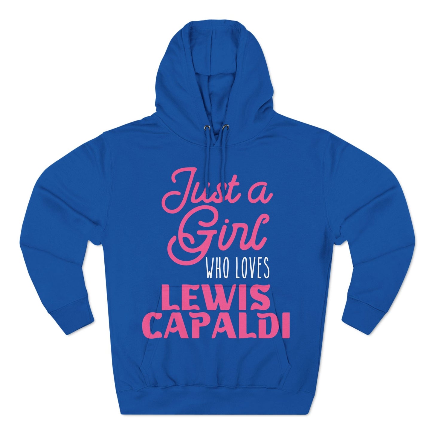 Lewis Capaldi Three-Panel Fleece Hoodie - Just a girl who loves Lewis Capaldi