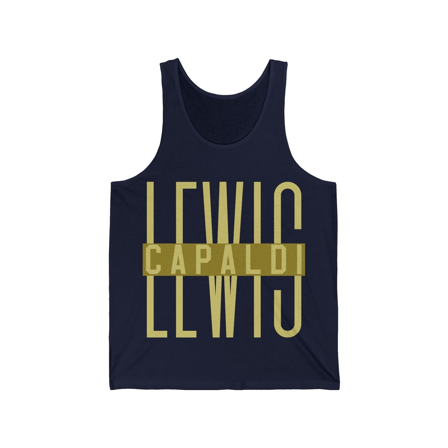 Lewis Capaldi Unisex Jersey Tank Top - Writing