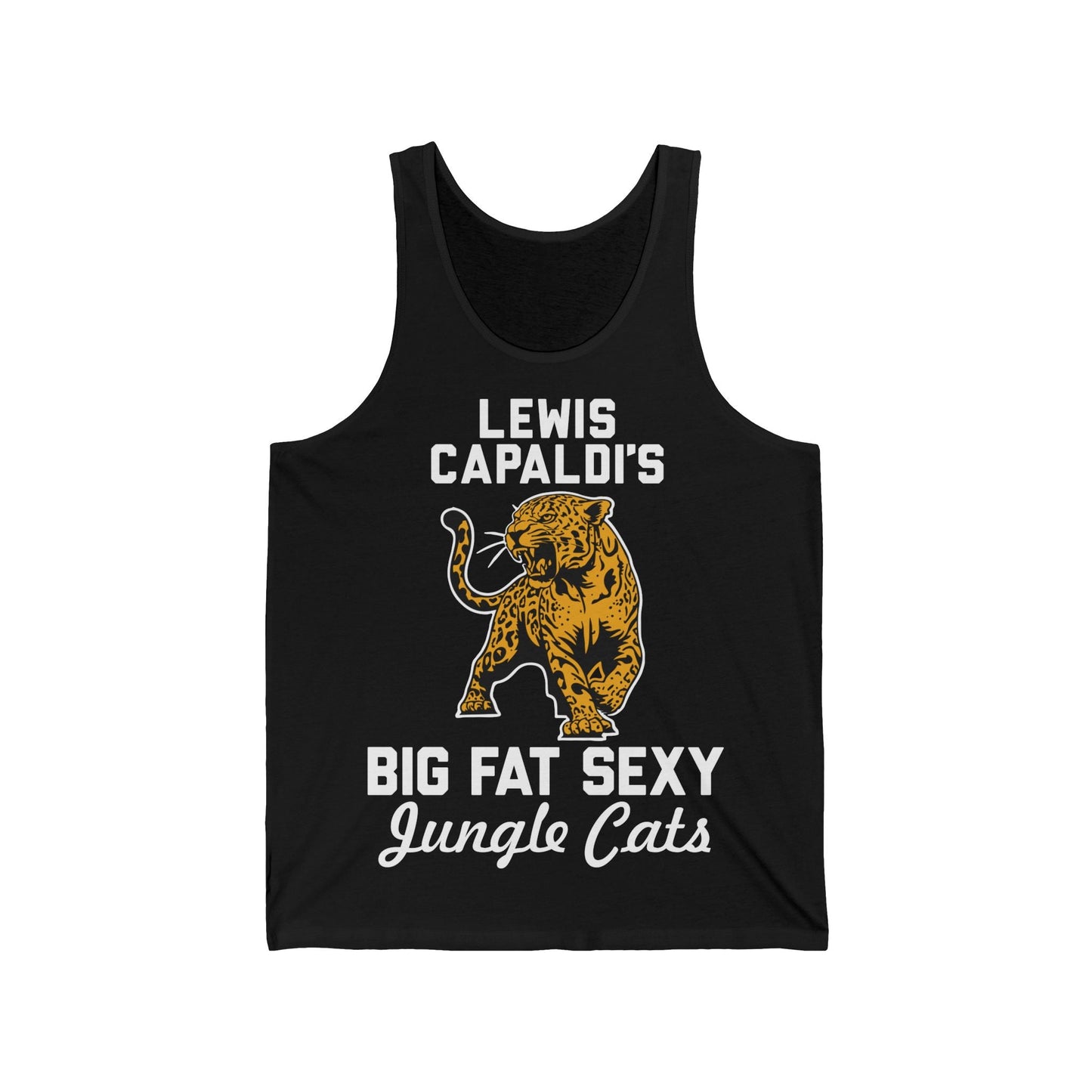 Lewis Capaldi Unisex Jersey Tank Top - Big Fat Sexy jungle cats