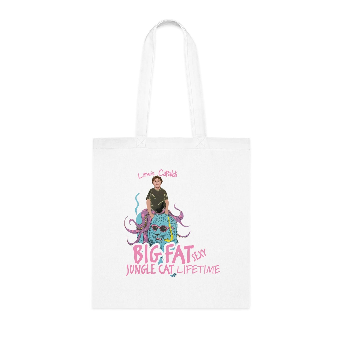 Lewis Capaldi Cotton Tote Bag - Big Fat Sexy Jungle Cats