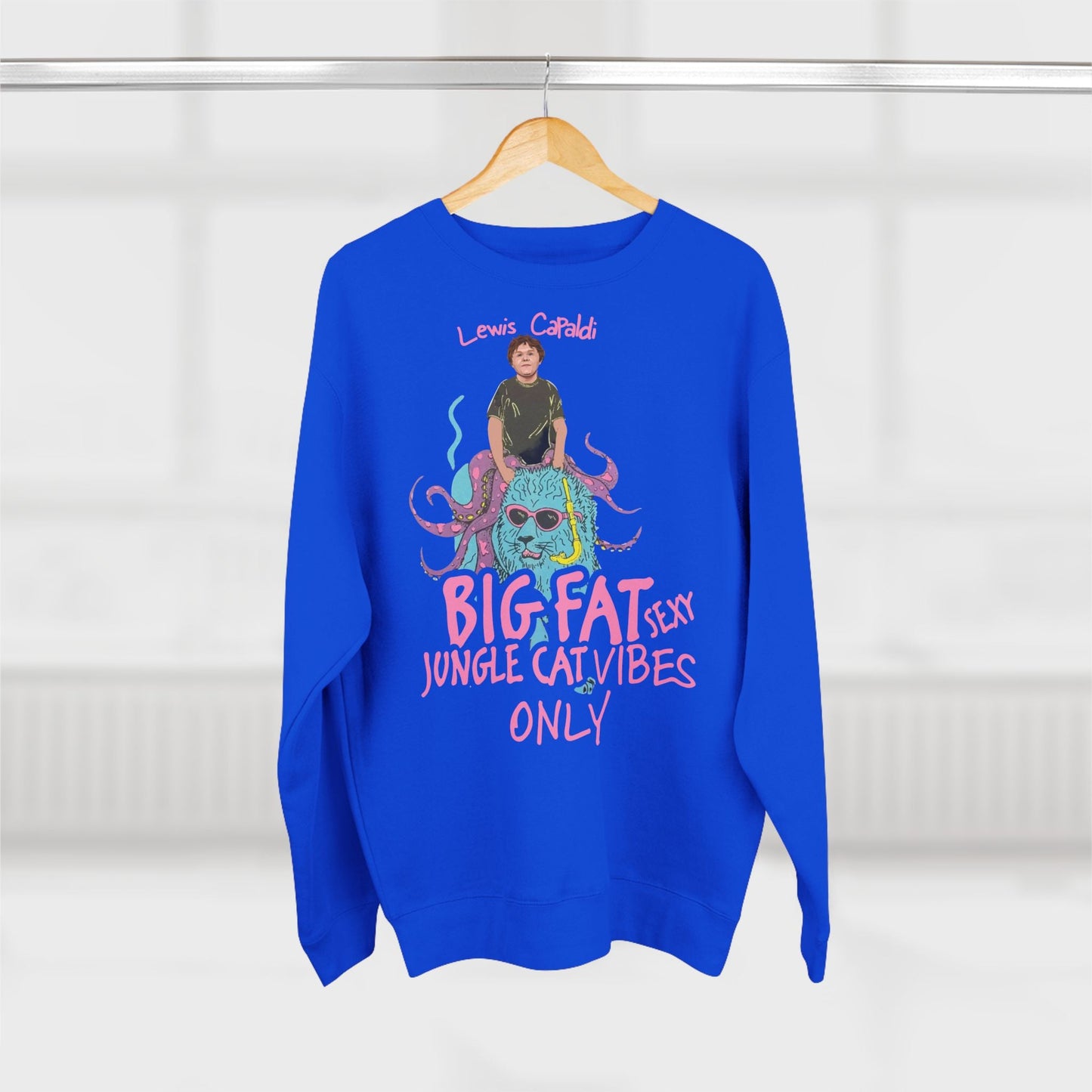 Lewis Capaldi Unisex Crewneck Sweatshirt - Big Fat Sexy Jungle Cats