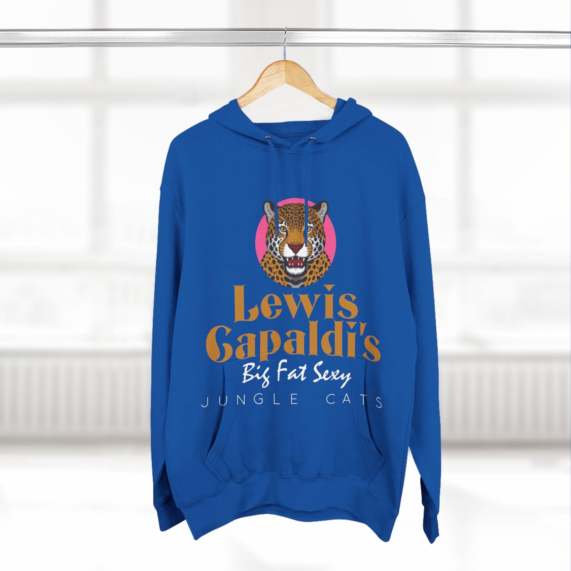 Lewis Capaldi Three-Panel Fleece Hoodie - Big Fat Sexy Jungle Cats - Hoodie