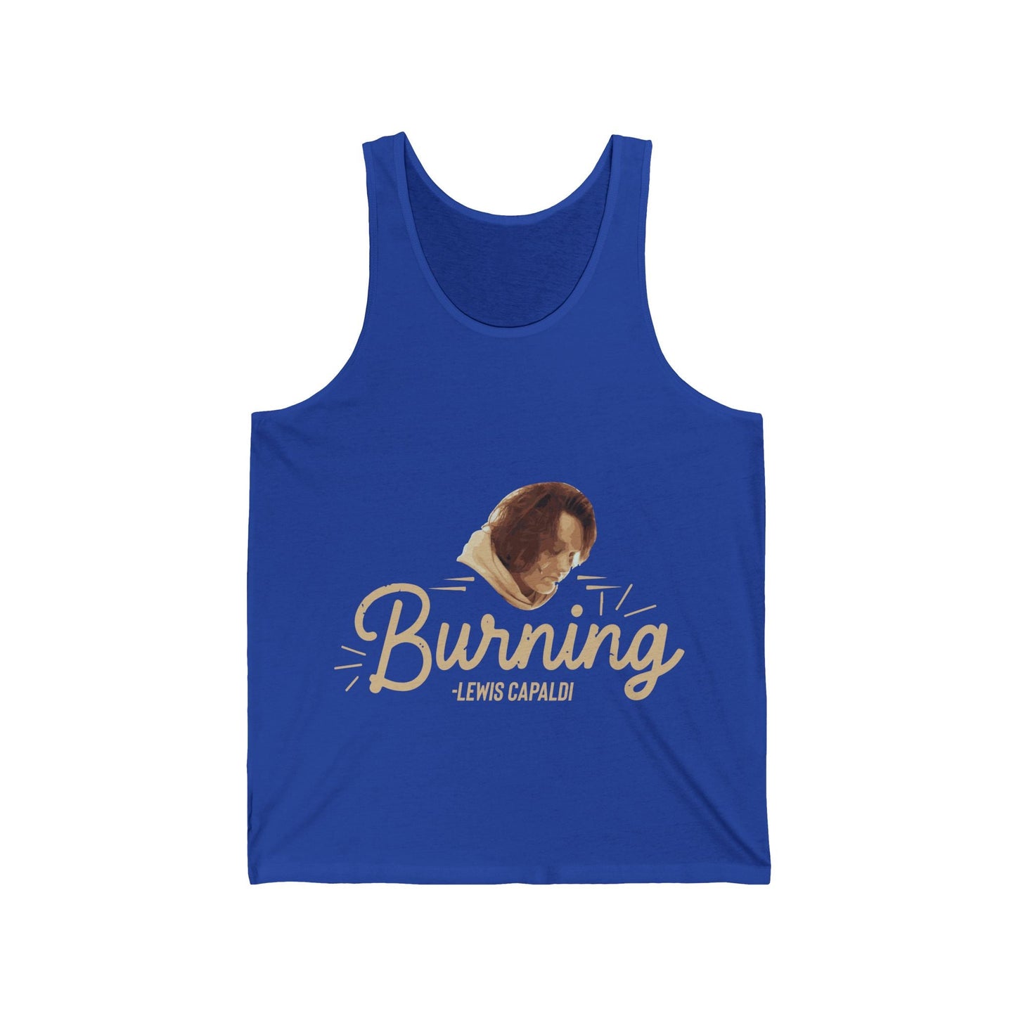 Lewis Capaldi Unisex Jersey Tank Top - Burning