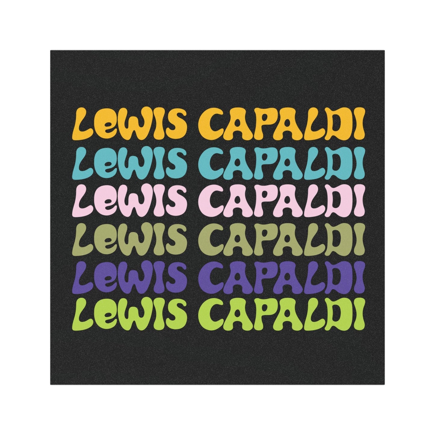 Lewis Capaldi Car Magnet - Writing