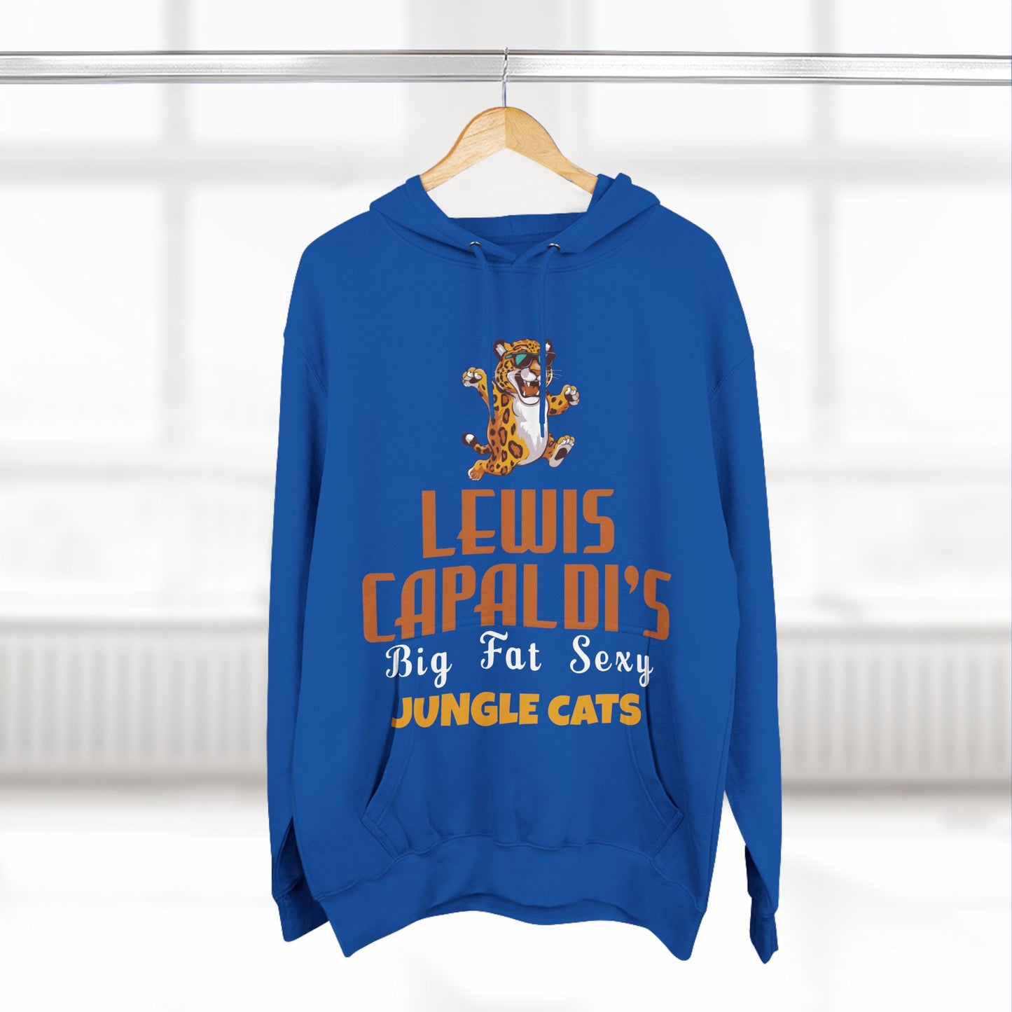 Lewis Capaldi Three-Panel Fleece Hoodie - Big Fat Sexy Jungle Cats