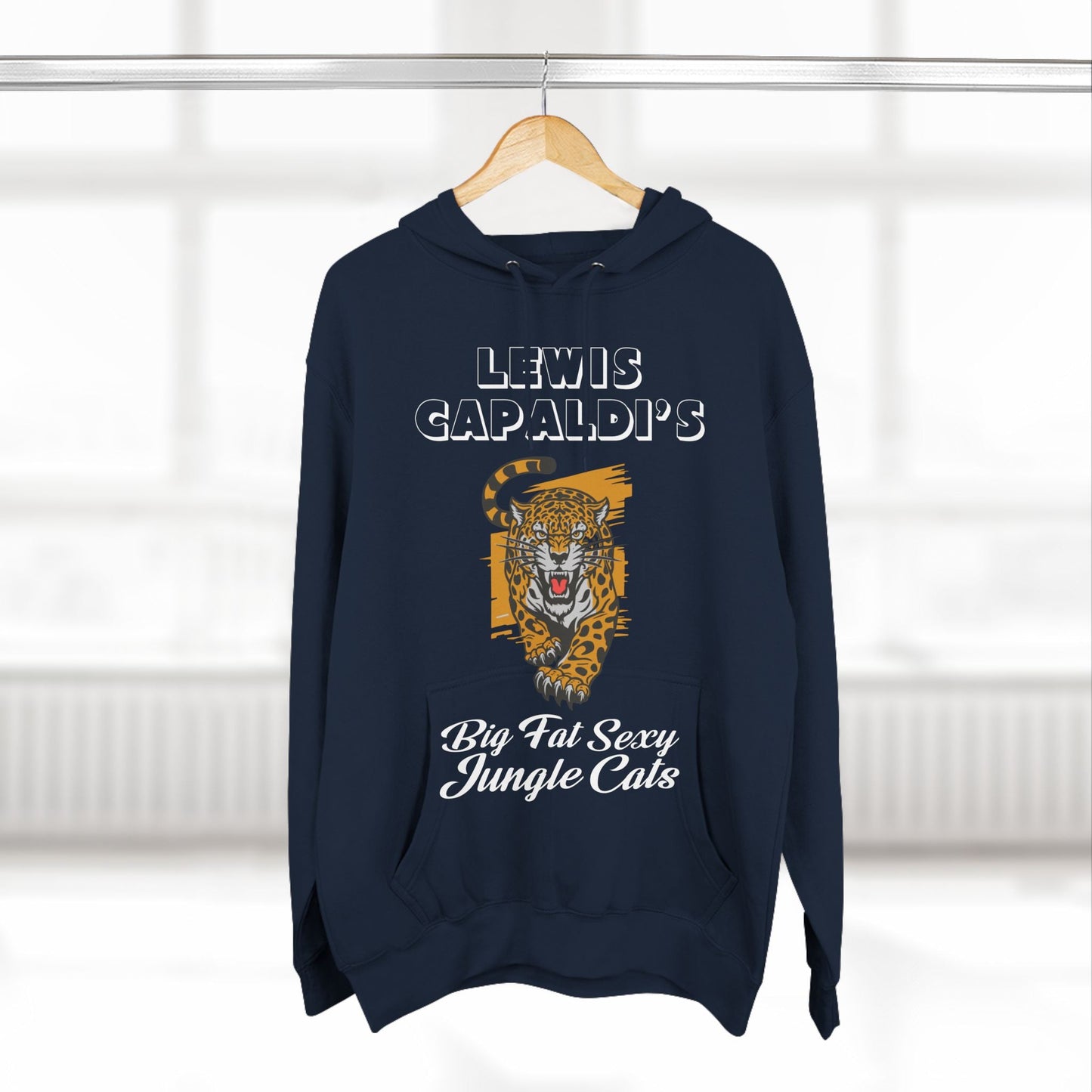 Lewis Capaldi Three-Panel Fleece Hoodie - Big Fat Sexy Jungle Cats