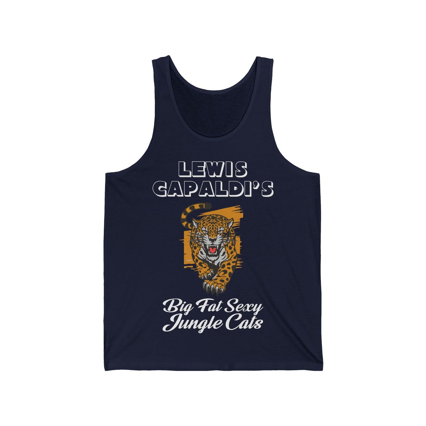 Lewis Capaldi Unisex Jersey Tank Top - Big Fat Sexy jungle cats