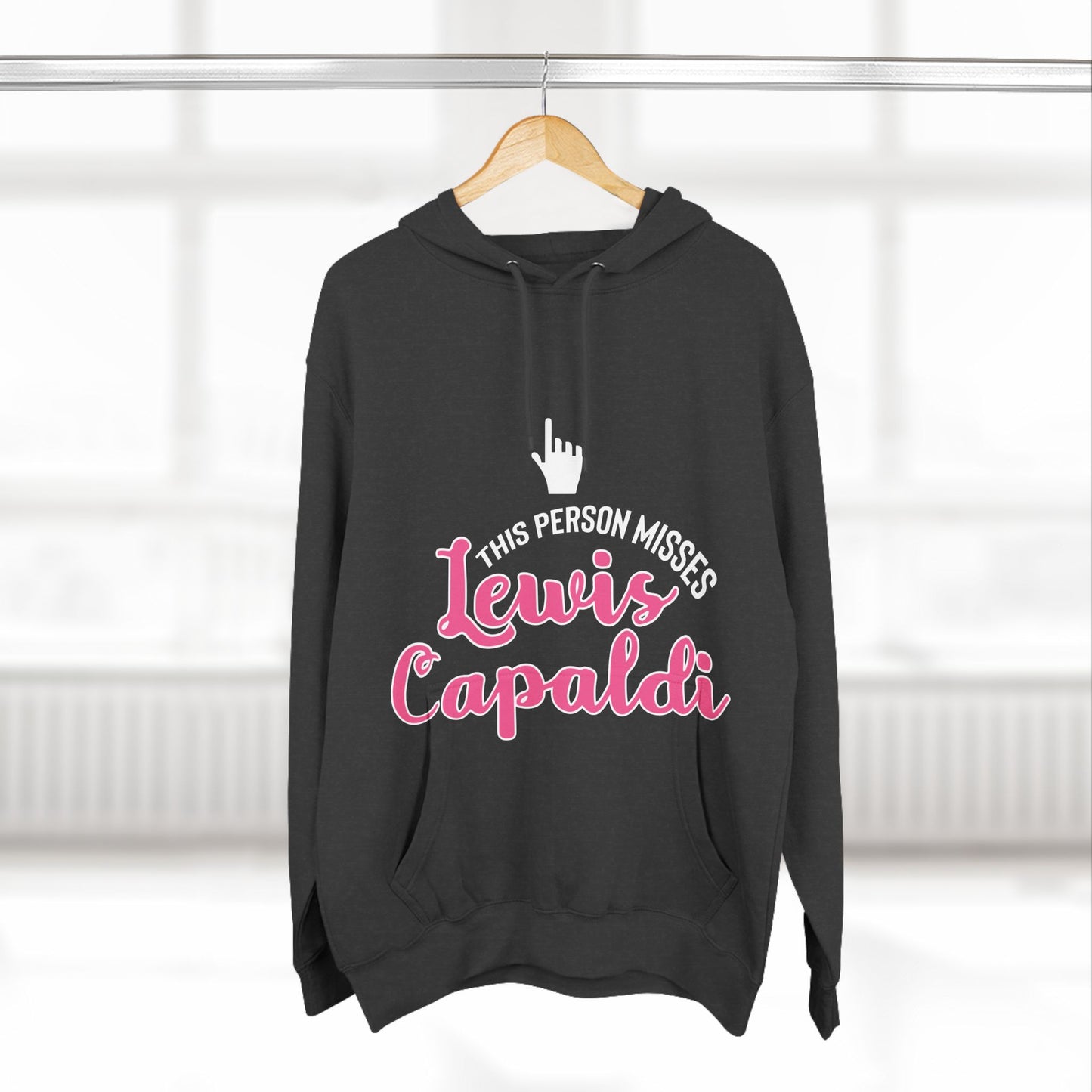 Lewis Capaldi Three-Panel Fleece Hoodie - This Person Misses Lewis Capaldi