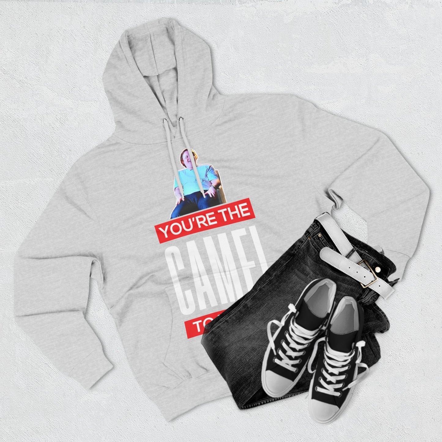 Lewis Capaldi Three-Panel Fleece Hoodie  - You're the camel to my toe