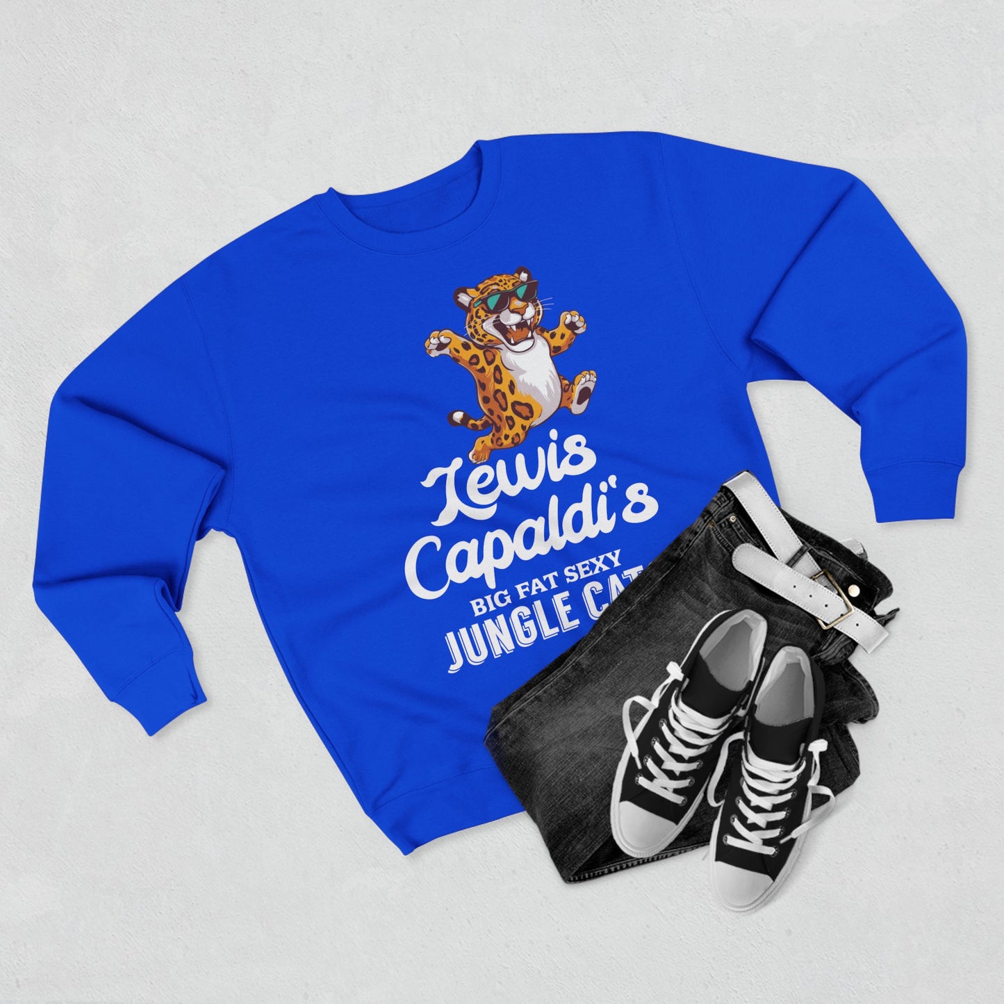 Lewis Capaldi Unisex Crewneck Sweatshirt - Big Fat Sexy Jungle Cats