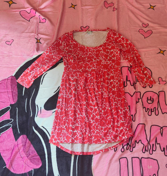 Boden Red &amp; White Floral Dress UK 12 Viscose &amp; Elastane alcyone213k