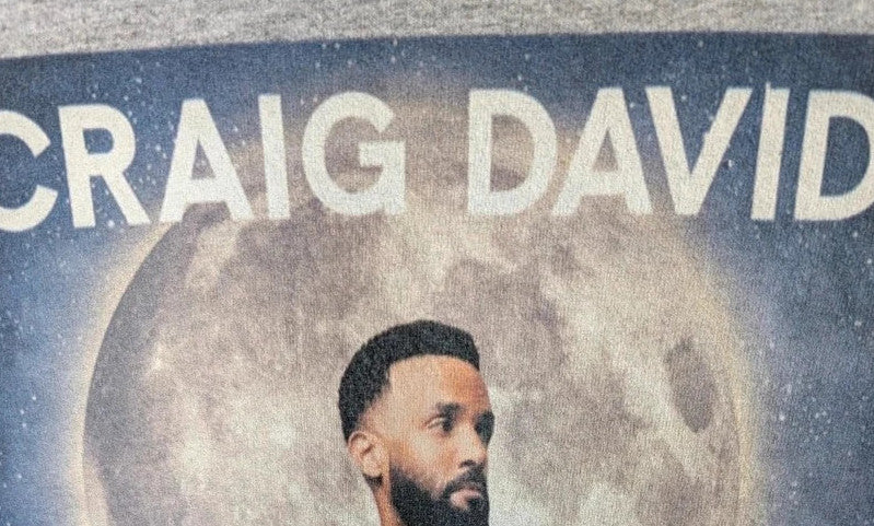 Official Craig David grey graphic tee featuring 22 album artwork print on soft cotton.