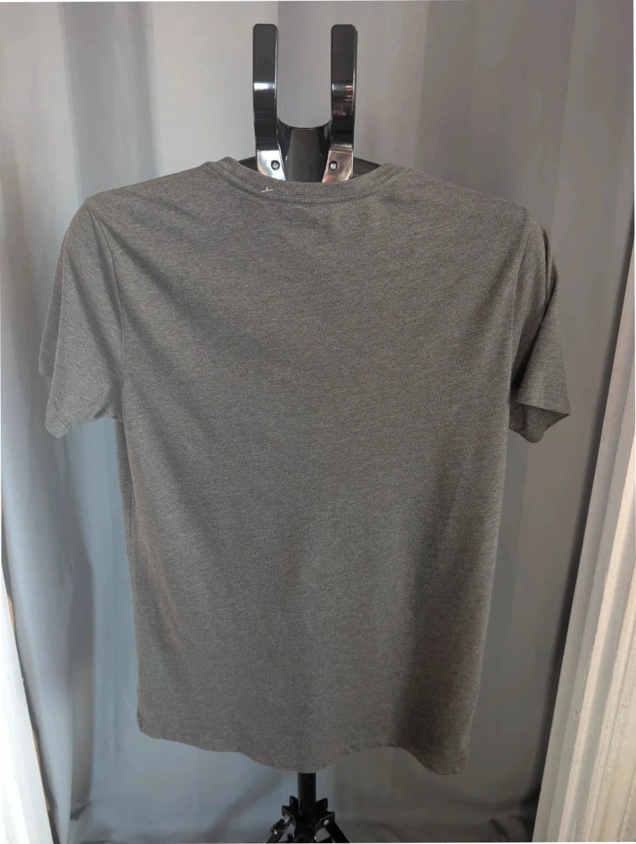 Old Navy grey graphic tee featuring retro Mickey Mouse artwork and ribbed crew neckline.