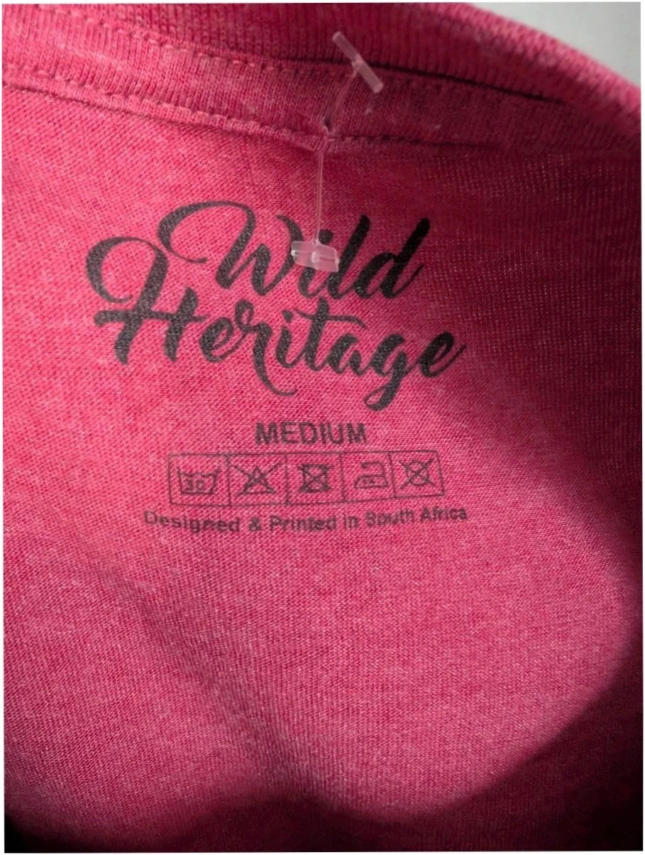 Wild Heritage burgundy pocket t-shirt with hipster elephant graphic and "Kruger Edition" print.