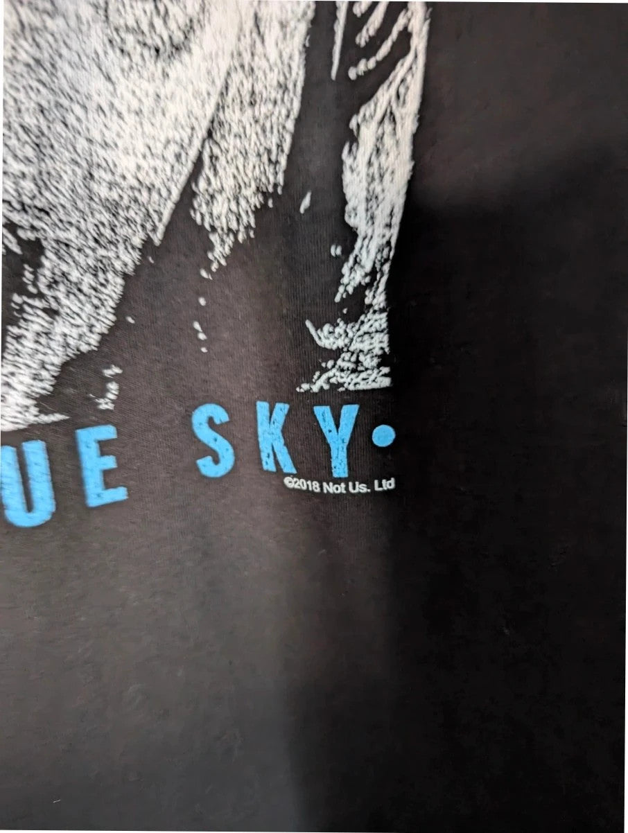 U2 black graphic tee featuring Bullet The Blue Sky artwork, 100% cotton, size XXL.