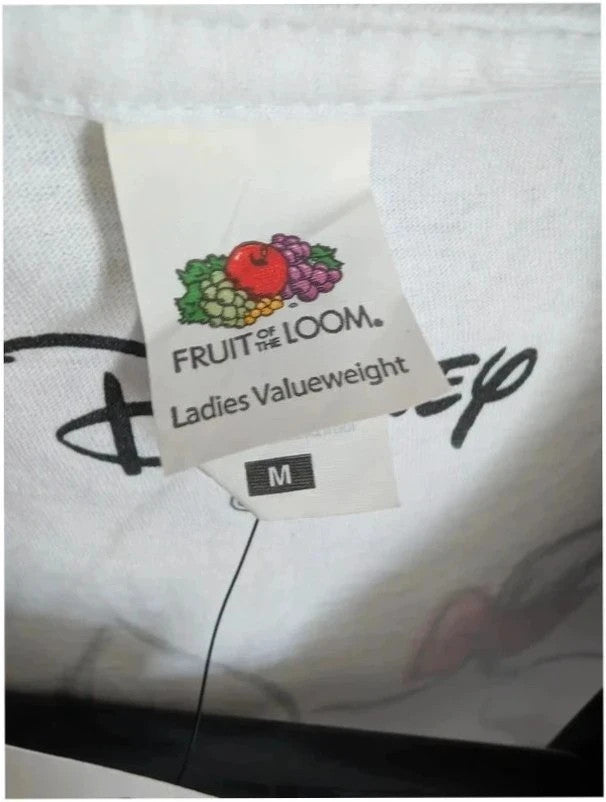 Disney white graphic t-shirt featuring Marie from The Aristocats with pink bows.