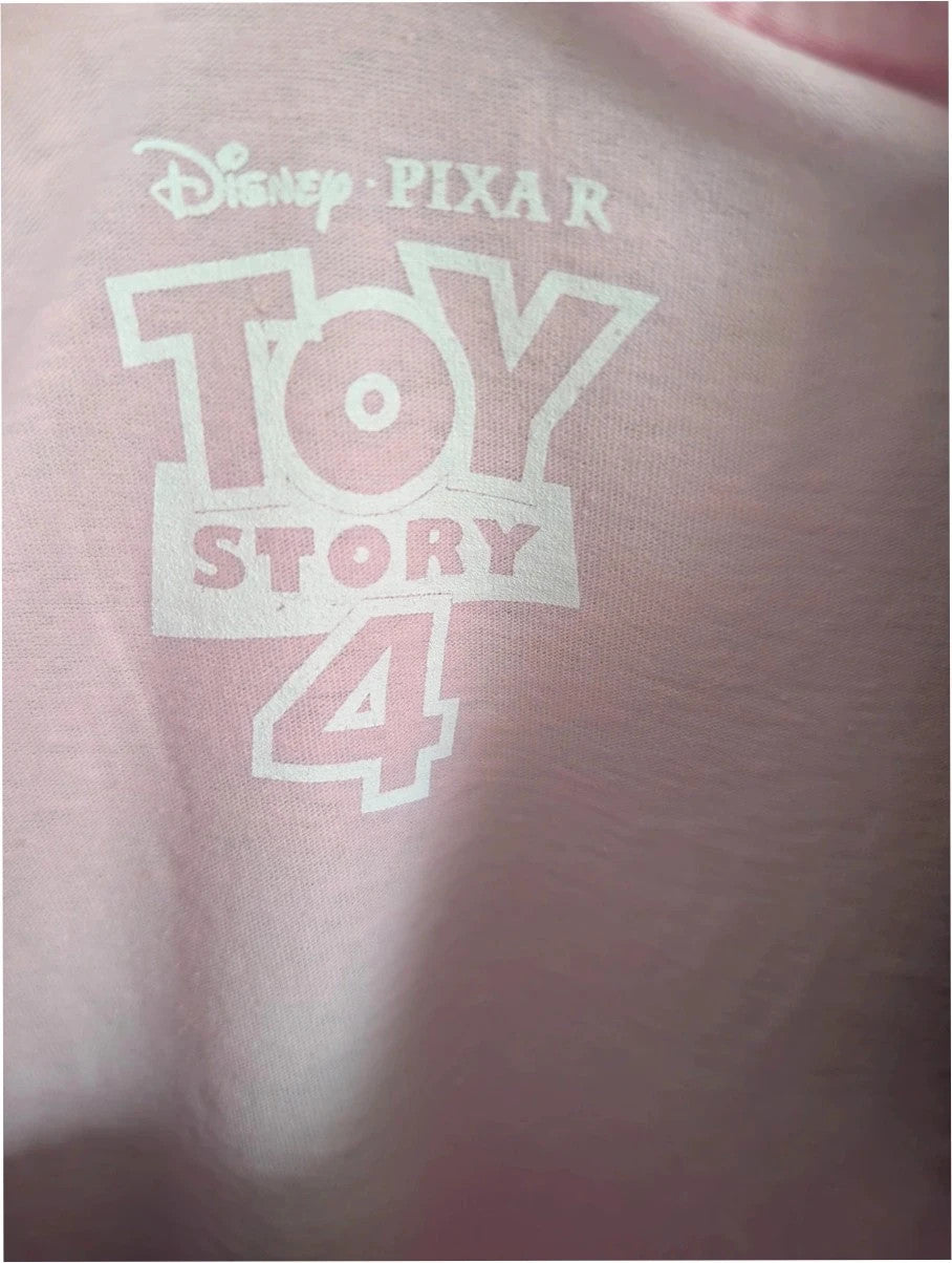 Disney pink graphic t-shirt featuring Bo Peep and "Fight Like A Girl!" text.
