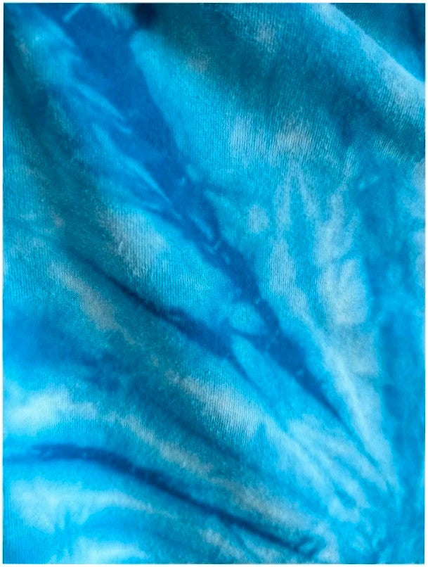 Colortone men's graphic t-shirt black and blue tie-dye with Ed Sheeran ÷ symbol print.