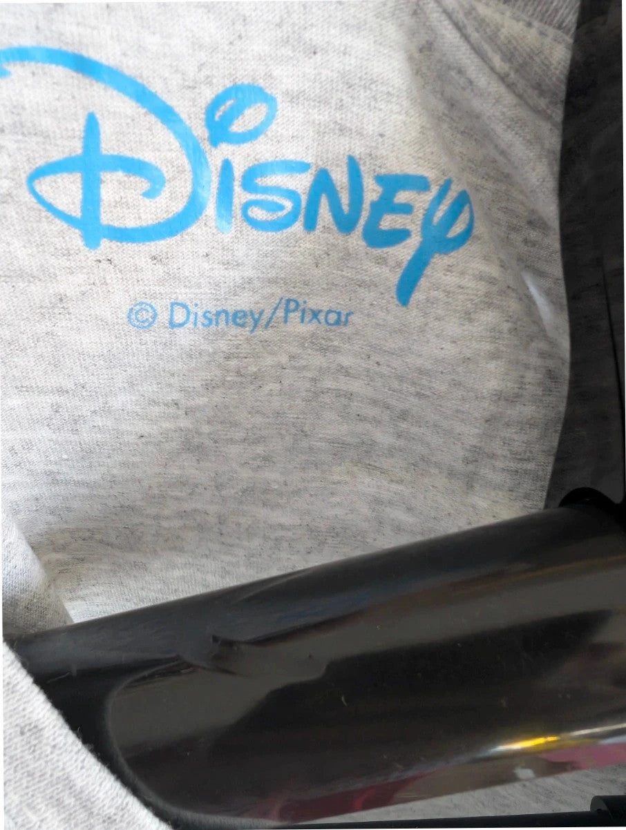 Disney grey marl pocket t-shirt featuring Up characters Carl, Russell, Dug, and Kevin.