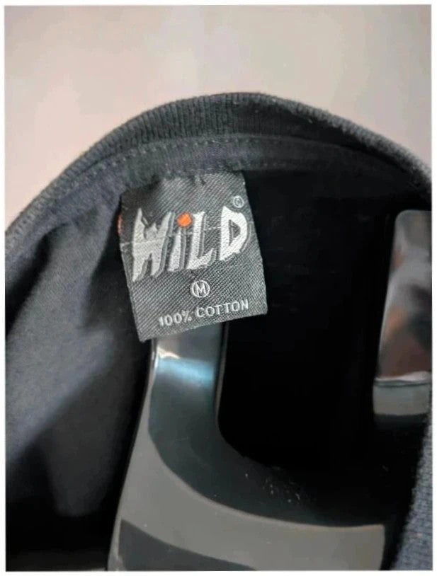 Wild black graphic tee double-sided wolf and dreamcatcher print, vintage-style cotton.