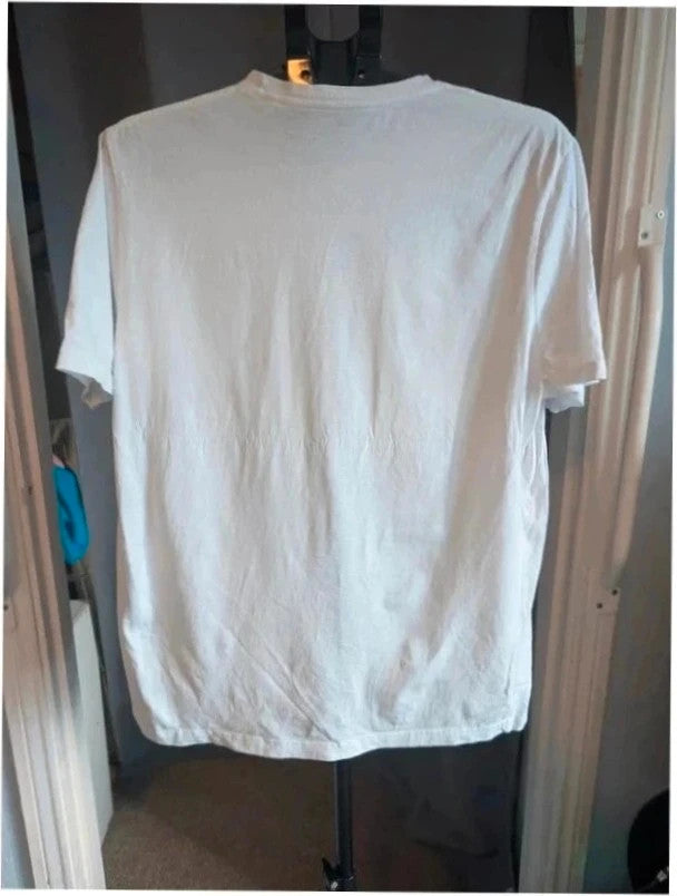 Primark black graphic t-shirt featuring Beetlejuice movie prints on front and back.